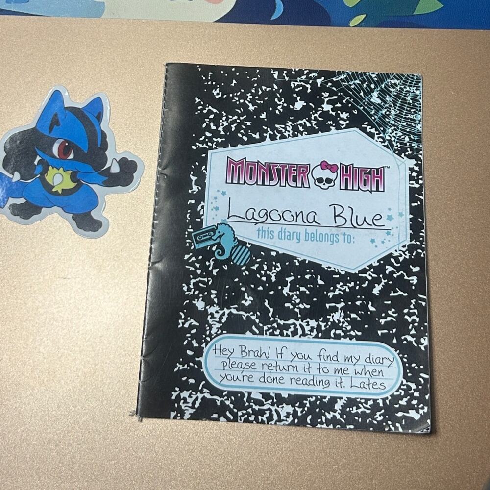 Monster High Doll Lagoona Blue Basic Diary Journal Mattel 2009